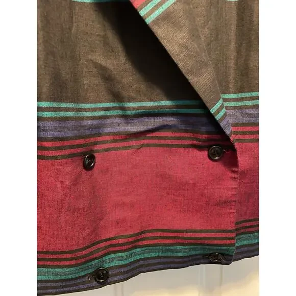 Perry Ellis Portfolio Vintage Stripe Skirt Jacket Suit Set - Picture 11 of 16